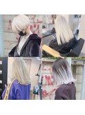 ホワイトブリーチ、ダブルカラー、ケアブリーチ、ホワイトヘア