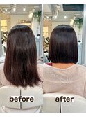 乾かすだけでまとまる地毛風髪質改善ストレート40代50代縮毛矯正