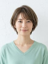 と和×美髪クリニック 巣鴨店 30代都会的大人ショート。面の艶&動きアッシュベージュ