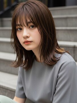 コトナ 越谷店 セミロング20代30代ストレートレイヤー前髪なし前髪あり越谷
