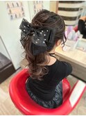 ポニーテール/横浜駅/ヘアセット/ヘアメ/ヘアアレンジ/お呼ばれ