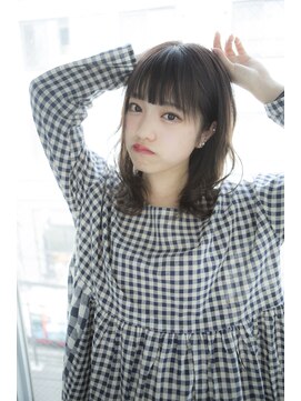 サロンドミルク 原宿(salon de MiLK) 【salon de MiLK 原宿】ラベージュ×耳かけMixウェーブ