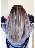 バレイヤージュ×白髪染め