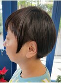 ツーブロックカットのレイヤーボブ