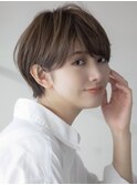 マッシュショート 大人可愛いショートヘア 艶カラー 30代40代