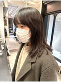 【sheta/表参道】くびれミディアムウルフレイヤー黒髪髪質改善