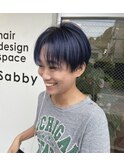 刈り上げショート×ネイビー／多摩センター／京王多摩センター