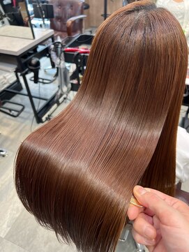 アディクト 東陽町西口(addict) サラ艶になる縮毛矯正＿ライトブラウン＿ロング［東陽町］