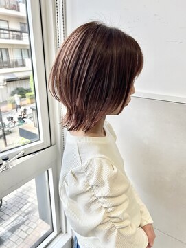 バブ バイネオリーブ(Bab by neolive) くびれショート　ウルフボブ　ハイライト　ピンクオレンジ