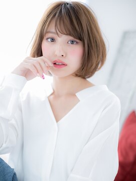 スペース 海浜幕張(spes) 海浜幕張/髪質改善/斜めバング×シルキーベージュふんわりボブe