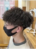 強めツイストスパイラルパーマ刈り上げツーブロック札幌メンズ