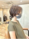 【大人可愛いショートヘア】ハイライトカラー丸み20代30代40代