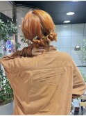 ブリーチ1回でできるアプリコットオレンジ☆【多田華歌】
