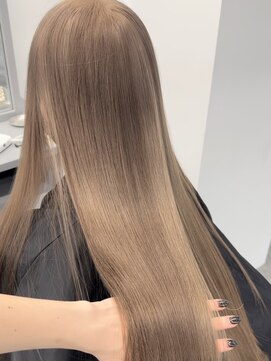 ペレ 栄店(PELE) デザインカラー/レイヤーカット/ウェットヘア/オリーブベージュ