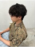 マッシュパーマ/前髪パーマ/ハイトーンカラー