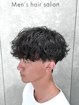 ホワイト(WHITE)&nbsp;波巻きパーマ/波巻きスパイラル/メンズパーマ