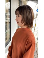 トランク 金剛店(tranq) 大人切りっぱなしボブに飽きたら顔まわりにレイヤーを