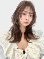 ユーフォリア 銀座本店(Euphoria)&nbsp;くびれヘア　顔周りレイヤー　ミルクティーベージュ　透明感