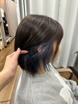テーラヘアー 幕張本郷店(TELA HAIR)&nbsp;イヤリングカラー×透明感ネイビーブル