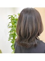 アオ 岡野 横浜(a-o) 【安藤貴志】ミディアムウルフxオリーブハイライトカラー＊