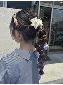 編みおろし前撮りヘアセット　岡山/十日市/大元/岡南