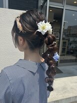 ヘアー テクニカ(hair Technica) 編みおろし前撮りヘアセット　岡山/十日市/大元/岡南