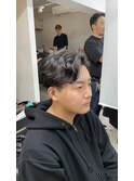 【メンズパーマ】【かき上げパーマ】【センターパート】