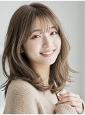 ☆くびレイヤーエモージュ前髪くすみベージュ☆