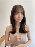 大人かわいいくびレイヤーまろベージュ小顔顔まわりレイヤー