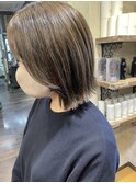 透明感ハイライトのボブ