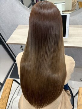 ハーシーバイアポロ 相模大野(HERSHE by apollo) x髪質改善/ホワイトグレージュ/レイヤーカット/チェリーブラウン