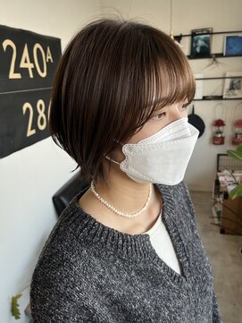 大人の丸みショートヘアstyle