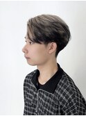 刈り上げセンターパート！エンドカラーにフェザーパーマ風セット