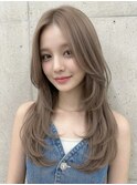 ロングレイヤー／韓国レイヤー/ハッシュカット／ワンホンレイヤ0