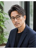 MEN's Baguz MEN'Sカット/ MEN'Sパーマ/ MEN'Sカラー 大人メンズ無造作ウェーブセンターパートツーブロックパーマ