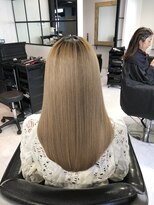 BONDZSALON麻布十番/髪質改善/ヘッドスパ/縮毛矯正/レイヤーカット【ボンズサロン】&nbsp;麻布十番 黒髪 メルティカラー ウルフミディ シースルーバング
