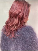 シースルーカラー × 赤グラデーション
