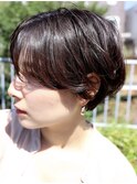 ブラックアッシュ×マッシュショート