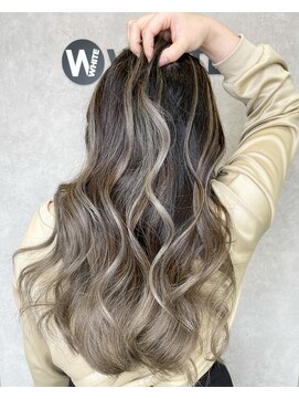 ホワイト(WHITE) [WHITE RYOTA] コントラストプラチナバレイヤージュ