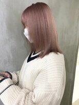 ゲーム 渋谷店(GAME)&nbsp;ダブルカラーピンクベージュケアブリーチハイトーンロング