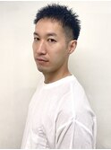 30代40代スパイキーベリーショート/黒髪/骨格補正/眉/直毛/面長