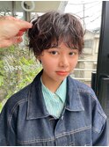 ショートボブパーマ20代30代40代イヤリングカラー大人可愛い