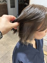 ネオリーブカップ 町田店(Neolive capu)&nbsp;イヤリングカラー  グレージュ 【韓国風カラー】イメチェン