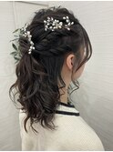 ヘアセット　ハーフアップ