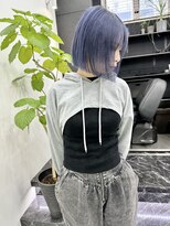 チュダック(ChuDuck)&nbsp;韓国風《ネイビーブルー》ハイトーン/ケアブリーチ/ダブルカラー