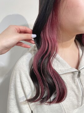 スティル ヘアアンドアイラッシュ(STILL hair&eyelash) 【森】暗めカラー×ピンクインナー