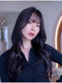 韓国レイヤー顔周りカット透明感カラー髪質改善艶髪シースルー