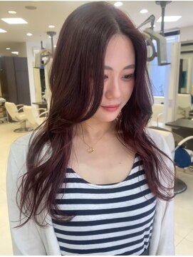 プランタン フォー ヘアー(printemps FOR HAIR) __カシスレッド__ワインレッド__レイヤーカット