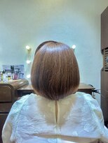 エルサフィロ ヨドヤバシ(el zafiro yodoyabashi)&nbsp;【el zafiro yodoyabashi】暖色系長めのボブスタイル