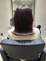 アオ 南浦和(ao.)&nbsp;ボブ/切りっぱなし/ブリーチなしカラー/ボルドーカラー